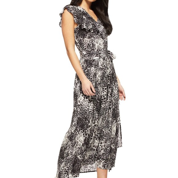 New Sofia Vergara Women's Short Sleeve Wrap Front Maxi Dress Size Medium M - Picture 5 of 15